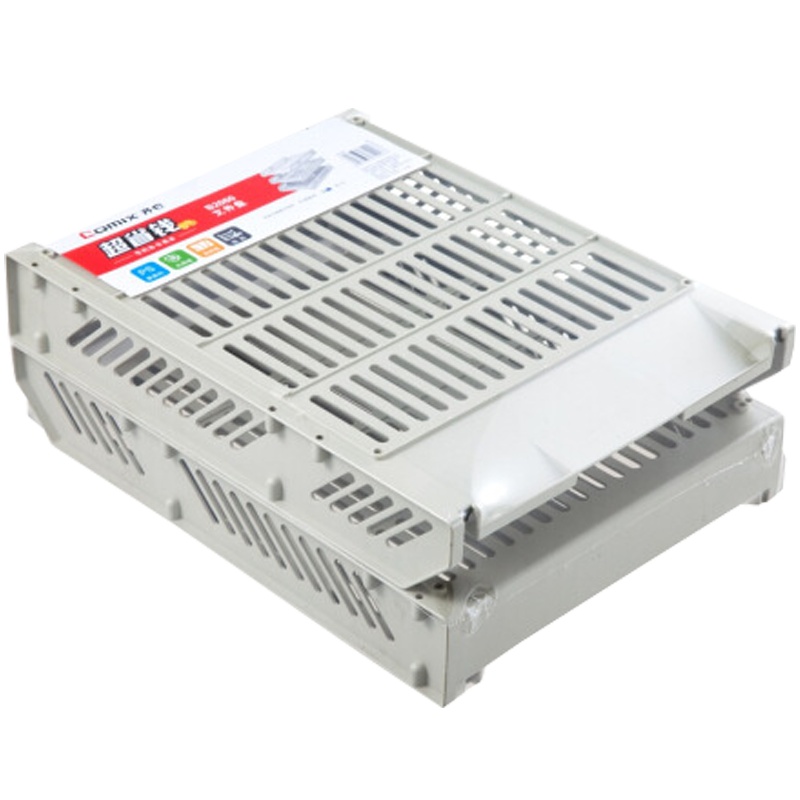 齐心(Comix) 三层文件盘 灰色 B2060