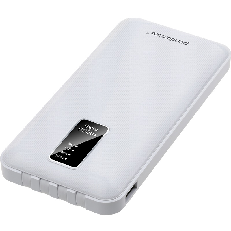 沣标自带线四线充电宝10000MA毫安迷你快充超薄小巧便携超大容量适用苹果小米华为手机专用