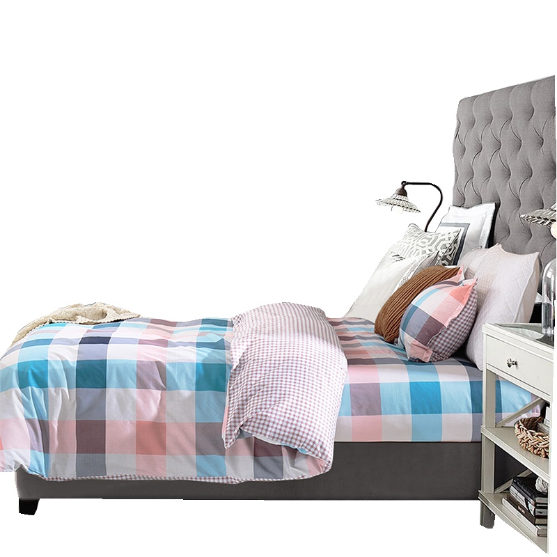 凯诗风尚(CHARSON)四件套 全棉四件套学生宿舍单人简约1.5m床上用品套件纯棉简约床单被套1.8米床