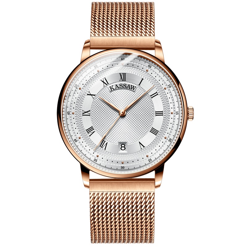 卡梭(KASSAW)手表男自动机械表时尚超薄防水珐琅新概念男表K828G