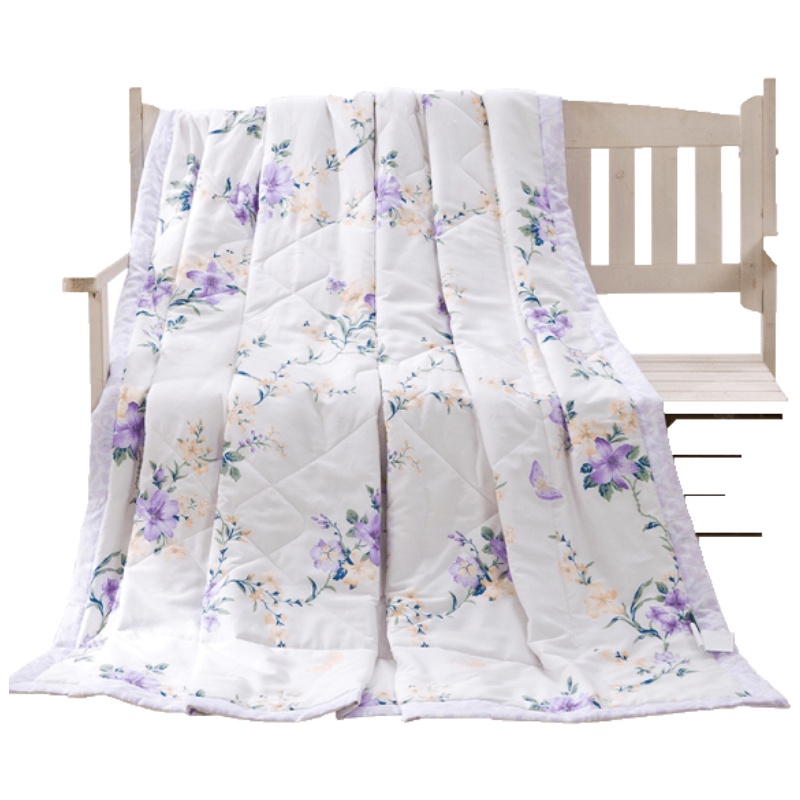 2019纯棉田园风花卉夏凉被维科家纺全棉夏被儿童学生空调被薄被子