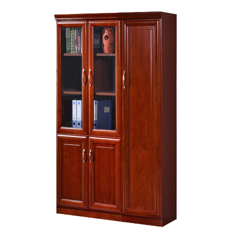 胡桃木纹实木定制多门橱柜
