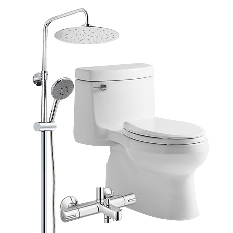 科勒马桶星玛龙五级旋风连体节水静音抽水马桶家用坐便器5697配恒温花洒套装三出水升降式21088