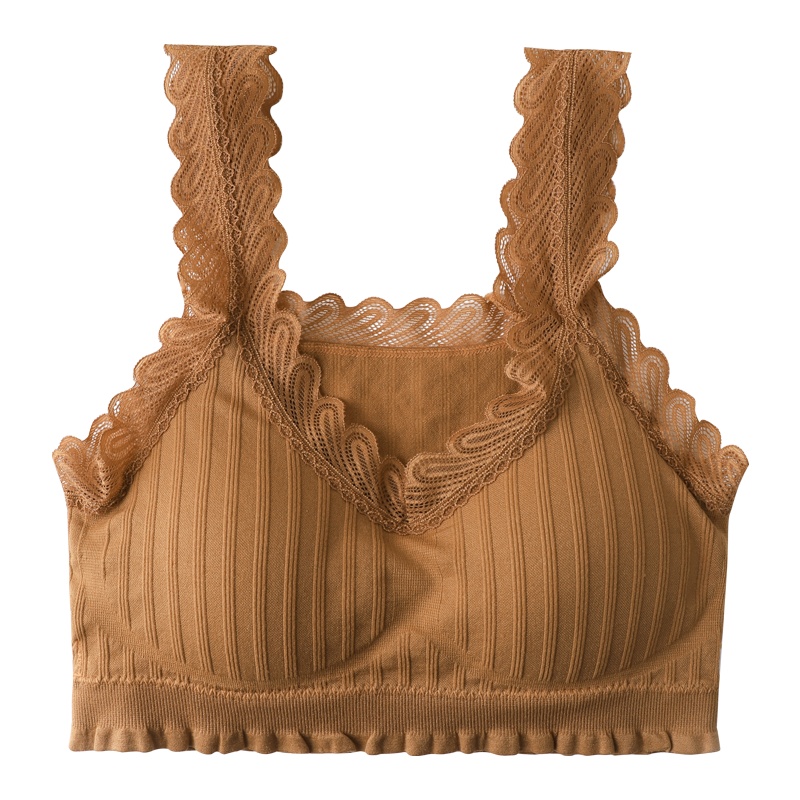 俞兆林2件装内衣女无钢圈文胸聚拢少女薄款蕾丝无痕运动美背抹胸裹胸