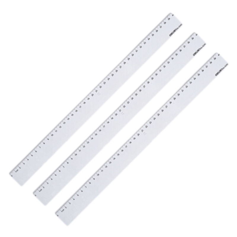 得力 6240 办公通用直尺办公用品格尺 3把装