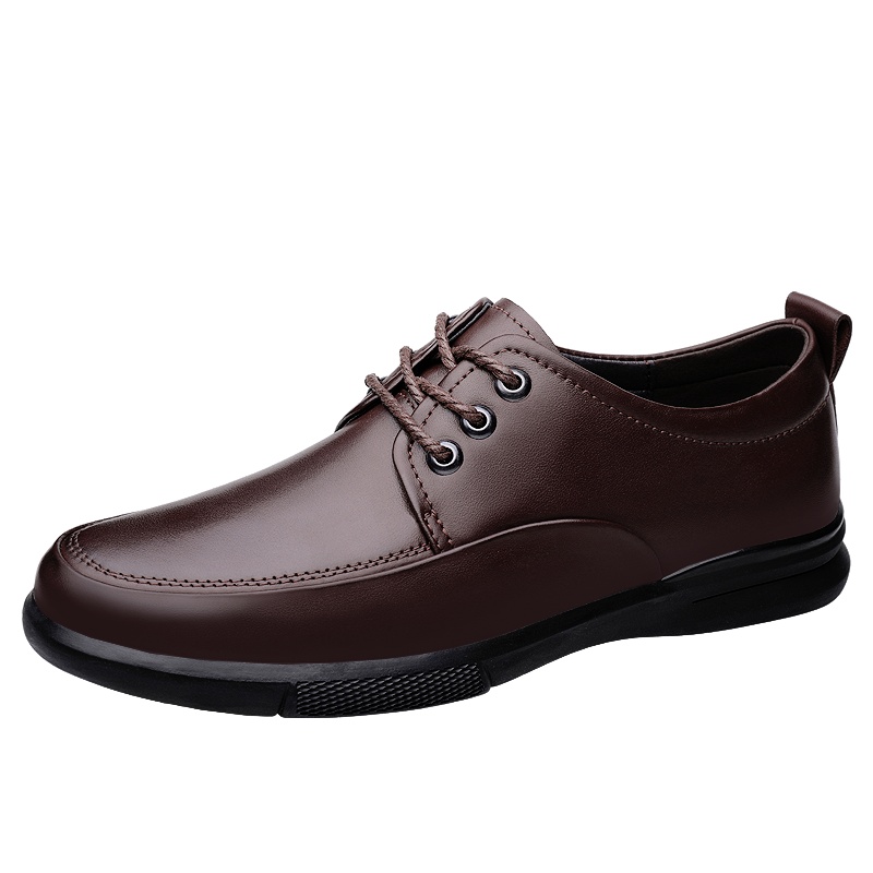 Rock Fairwhale洛克华菲商务休闲皮鞋男真皮透气圆头防滑鞋男士大码46正装男鞋