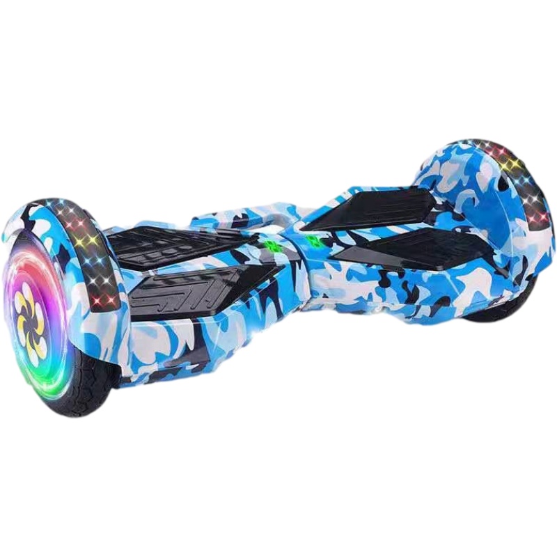 体感双轮平衡车儿童便宜高端智能代步车成人手提自平衡车迷彩蓝8寸