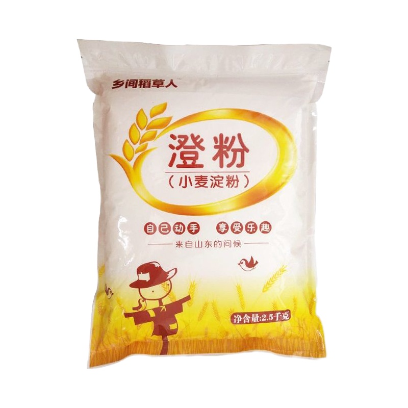 小麦淀粉5斤 澄粉澄面粉生粉肠粉凉皮水晶虾饺冰皮月饼原料多规格 小麦淀粉5斤豪华装+刮板1个