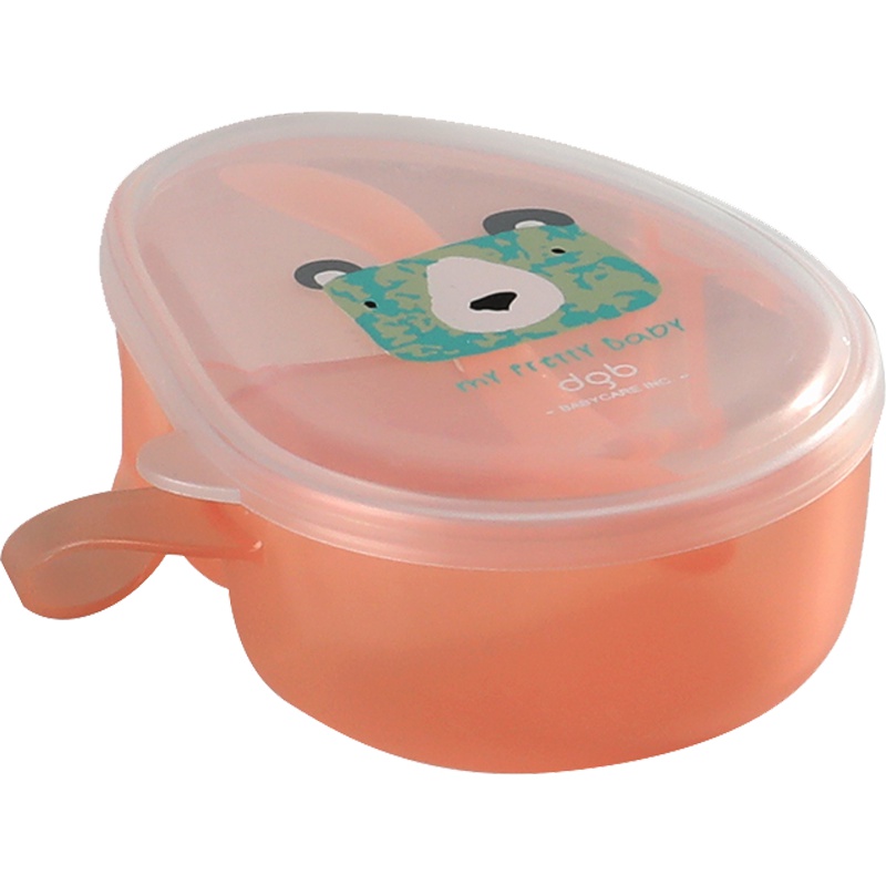 babycare 儿童餐具套装 婴儿碗勺套装宝宝吃饭辅食碗防摔保温碗 槟橙 2360