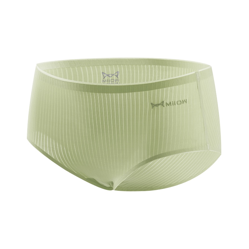 4条装猫人冰丝抽针无痕女士内裤纯棉抗菌裆透气中腰舒适三角裤夏季薄款