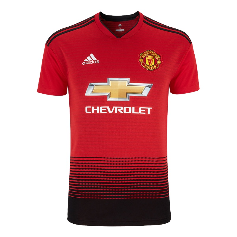 阿迪达斯曼联足球俱乐部18/19赛季 主场队服纤维男士运动T恤CG0040