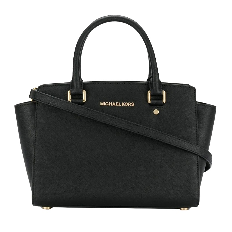 迈克·科尔斯(MICHAEL KORS) Selma MD系列皮质手提斜挎包 30S3GLMS2L Black