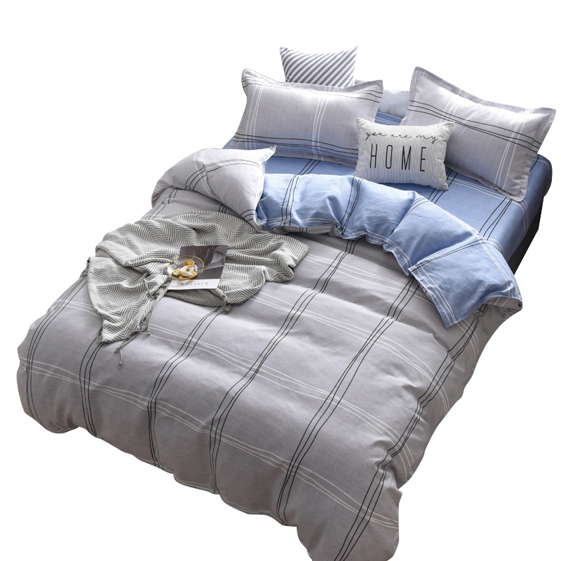 [规格:1.8M 北欧风情]三件套 加厚磨毛三件套 床上用品 柔软舒适 吸汗透气 床品套件