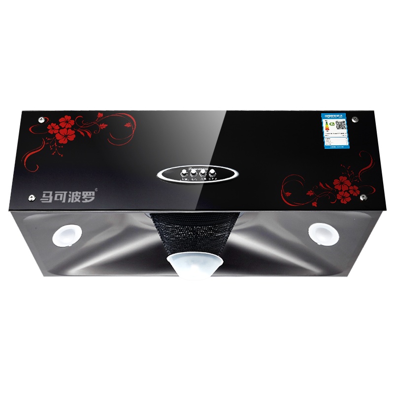 马可波罗 中式抽油烟机13m³大吸力排风挂壁按键式易清洁玻璃面板排油强力烟机CXW-230(YST01)