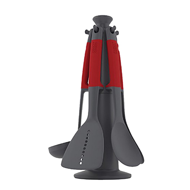 英国Joseph Joseph免粘系列旋转木马锅铲勺5件套彩虹色锅铲套装树脂塑料厨房工具