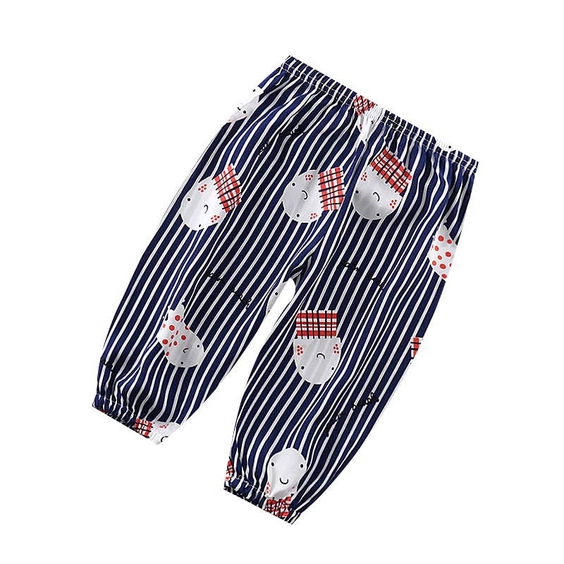 夏季儿童防蚊裤绵绸空调裤灯笼裤0-3岁宝宝长裤子婴幼儿男女童装休闲九分裤