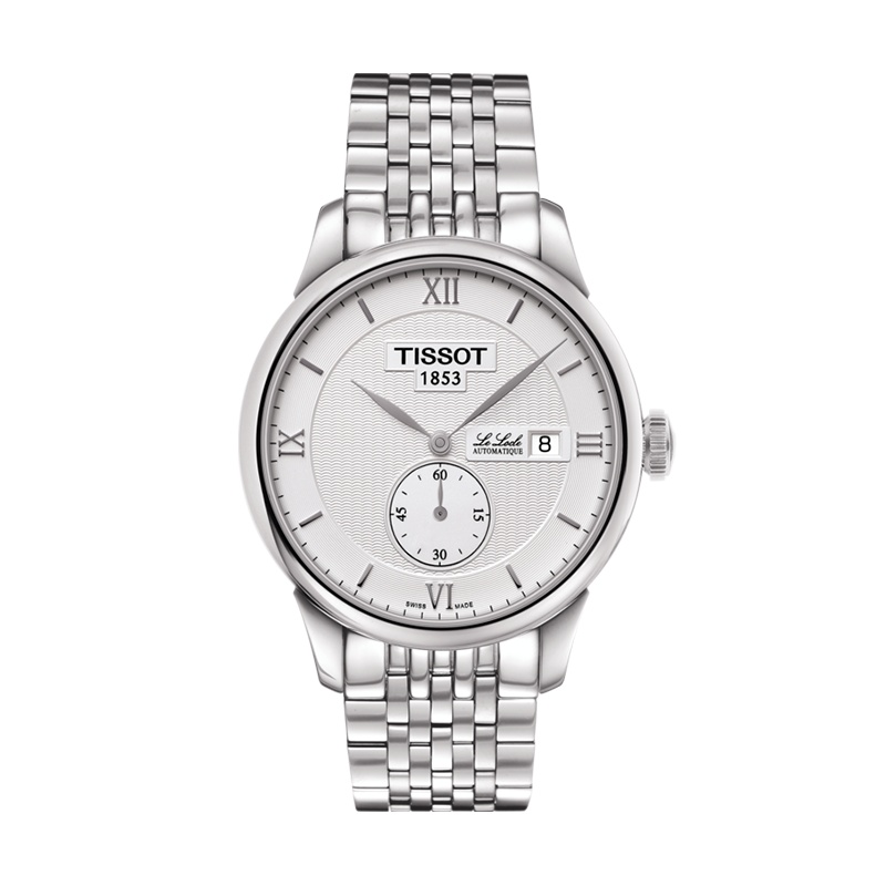 天梭(TISSOT)瑞士手表 经典复古商务气质 力洛克系列钢带男士机械表T006.428.11.038.01