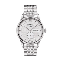 天梭(TISSOT)瑞士手表 经典复古商务气质 力洛克系列钢带男士机械表T006.428.11.038.01