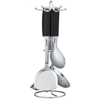 苏泊尔(SUPOR)铲勺套装六件套不锈钢中式锅铲刀汤勺漏勺饭勺刨皮刀厨具炊具铲子 T1011K