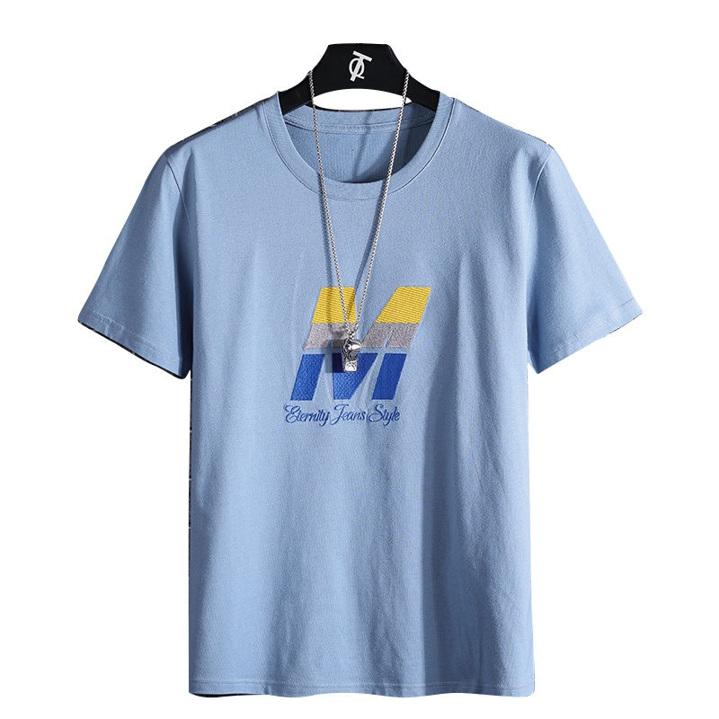 馨洋都加肥加大码男士短袖T恤纯棉圆领半袖胖子夏季纯棉打底衫体恤