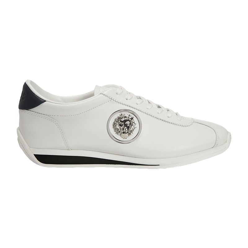 19ss新品 VERSUS VERSACE范思哲 男士经典狮头牛皮革低帮休闲鞋