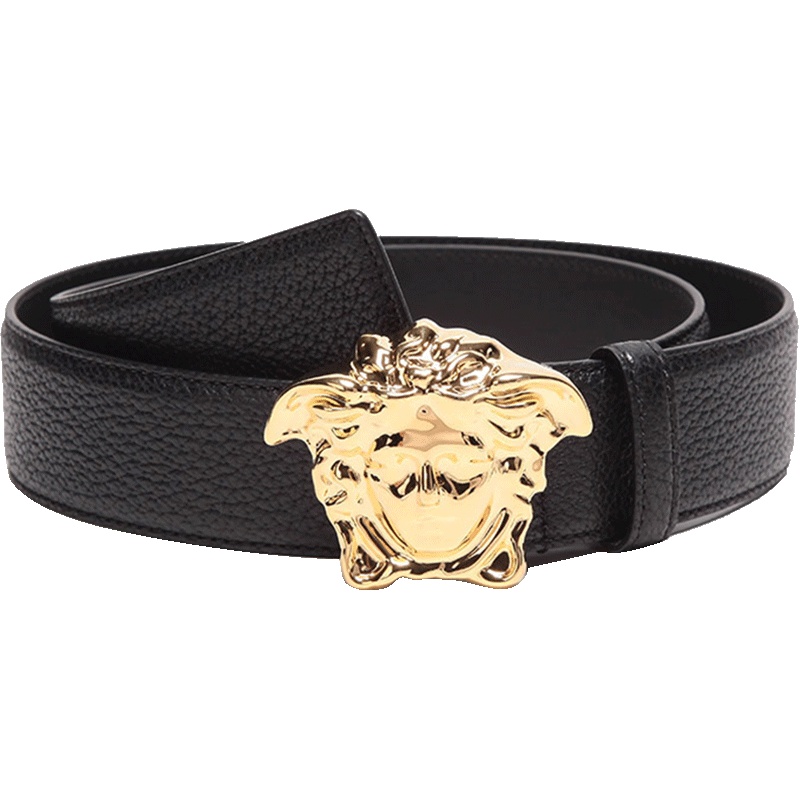 Versace 范思哲 男士美杜莎头像搭扣牛皮板扣式皮带腰带 DCU4140 DGOVV
