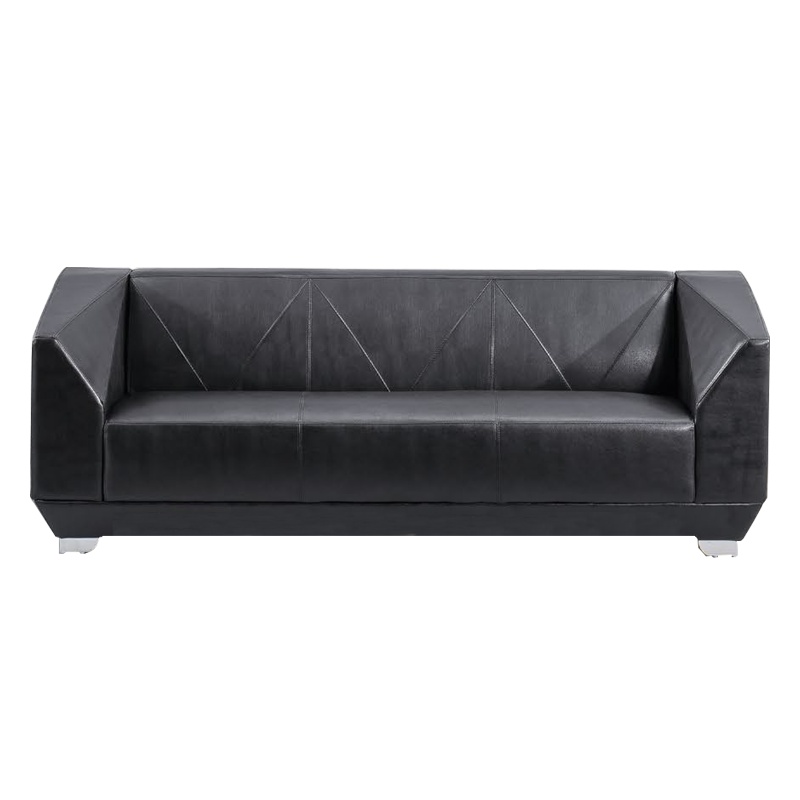 科朔 沙发 办公接待沙发商务沙发 牛皮三人位 XTD0013N