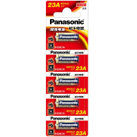 松下(Panasonic)碱性23A 12V干电池5粒适用于电子遥控器防盗卷帘门引闪器 LRV08L/1B5C