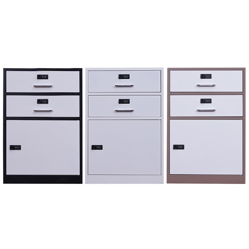 永格矮柜储物柜文件资料档案收纳密码柜抽屉式铁皮办公桌下小柜子