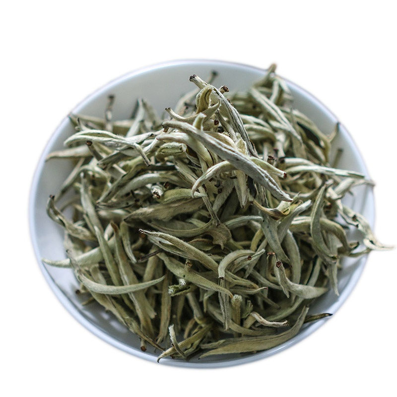 新茶 特级2021年春茶云南 景谷白茶 普洱茶白豪银针茶叶月光美人散装古树茶银针 大白芽250g