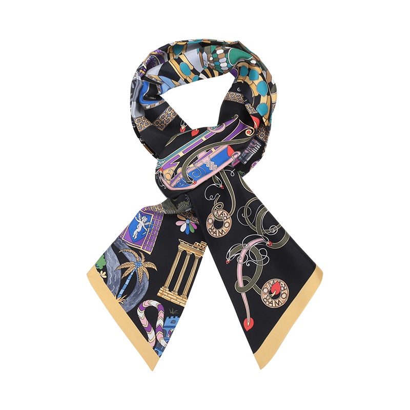 宝格丽 BVLGARI 女士 HERITAGE系列丝质围巾装饰带丝巾244544