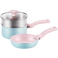 炊大皇 亲味辅食套装锅 不粘奶锅煎锅组合宝宝锅16CM礼盒锅TZ02FS
