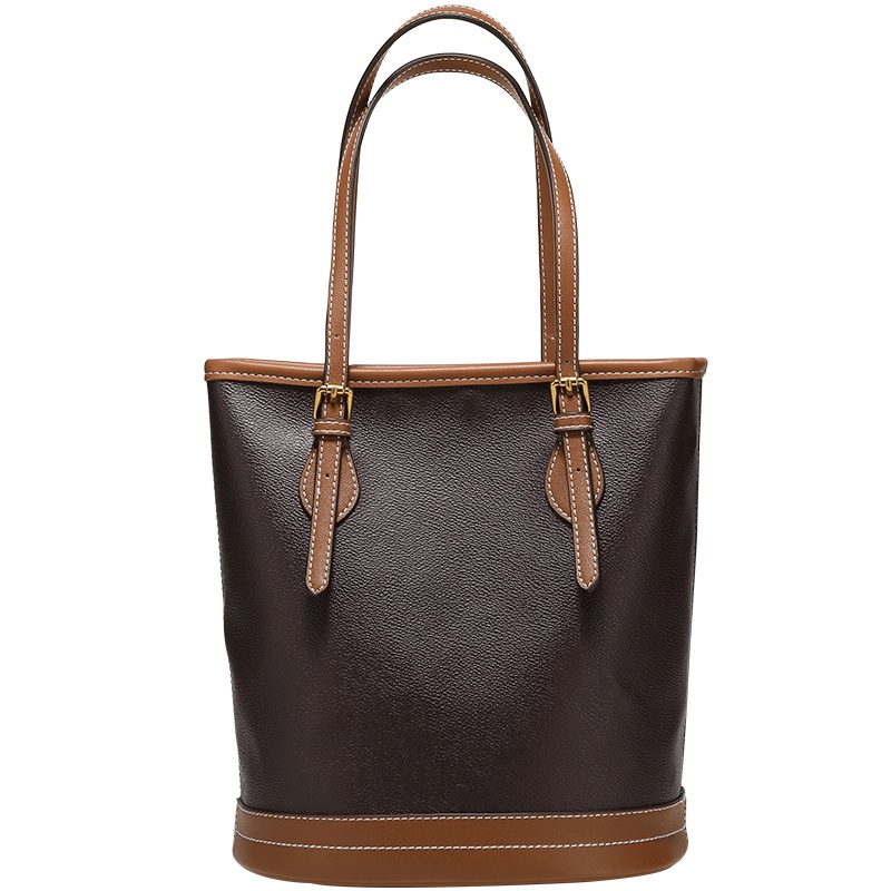 2019时尚潮款简约复古水桶托特包韩国网红pu软皮大容量手提单肩包包潮