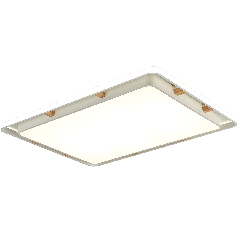 灿烂星空 北欧卧室灯圆形简约现代客厅灯实木房间灯长方形马卡龙led吸顶灯