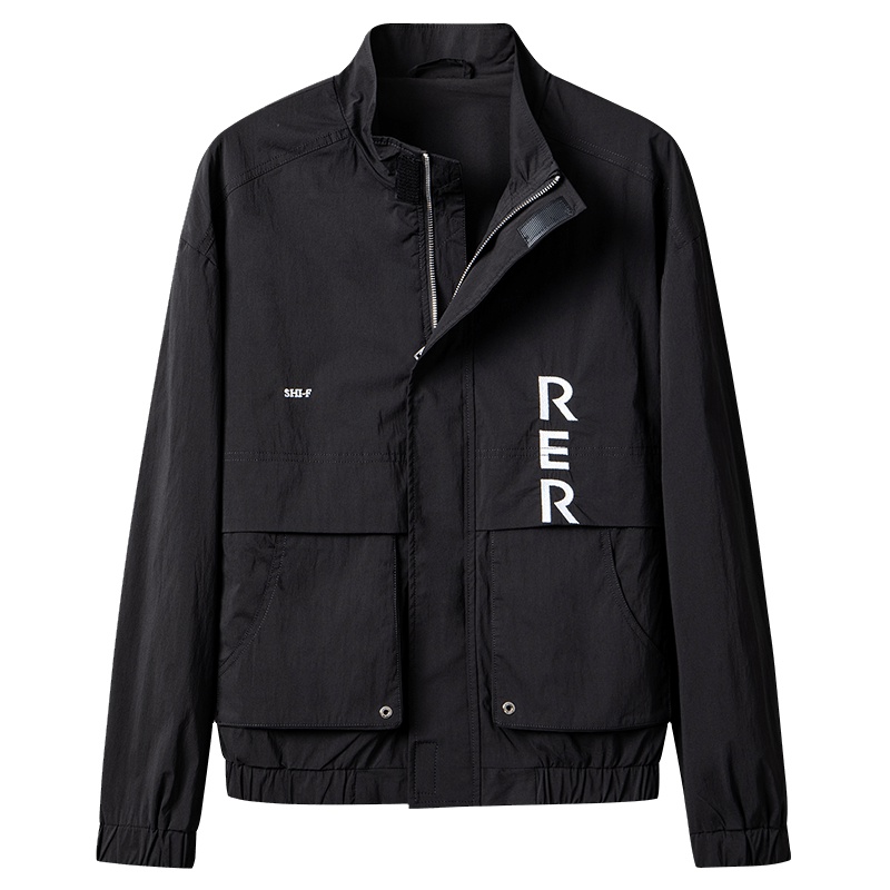 雪中飞男士春秋字母潮流外套休闲立领夹克 百搭