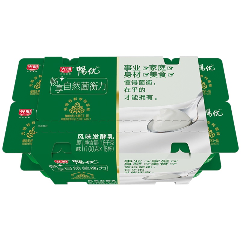 光明畅优发酵乳16连杯(原味)100g*16