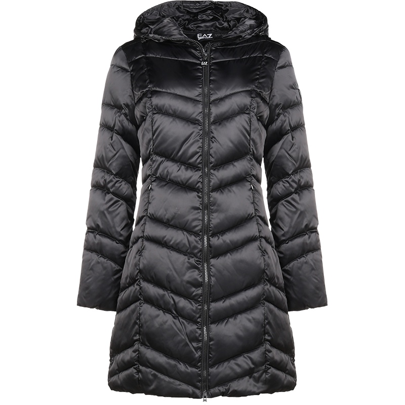 EMPORIO ARMANI EA7 阿玛尼 女士 聚酯纤维中长款连帽棉服大衣外套 6HTL07 TN05Z