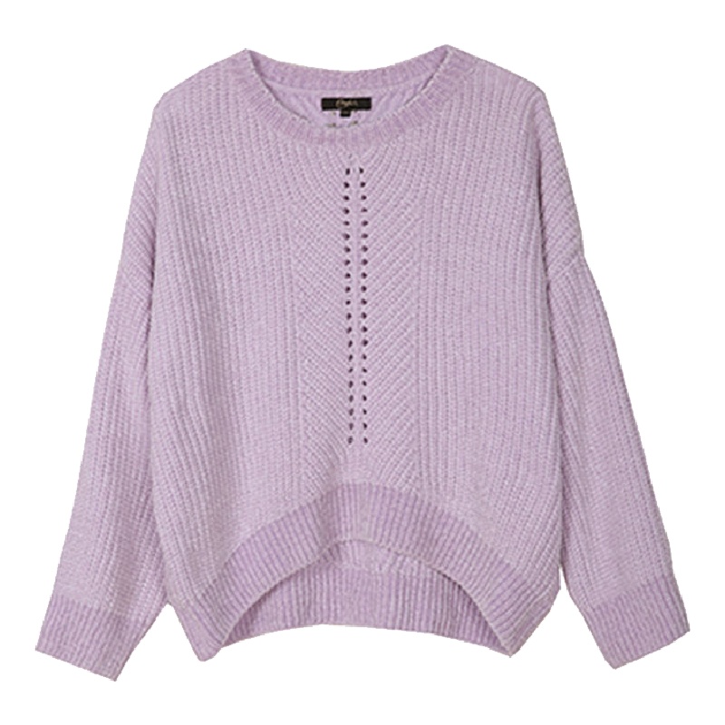 上新拉夏贝尔candie's冬季新款纯色宽松内搭慵懒圆领毛衣女30083213