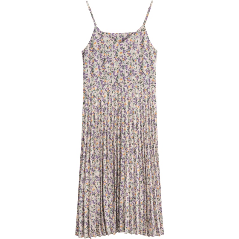 OtherMix夏日繁花百褶裙2021年夏季新款无袖碎花吊带连衣裙子女潮