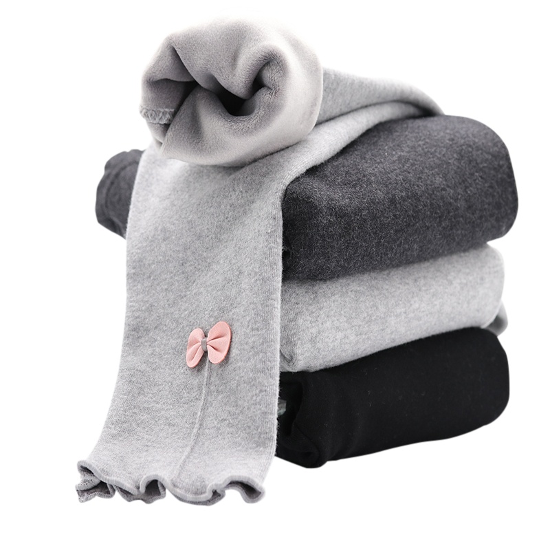 巴布豆配饰女童裤子春秋装儿童装宝宝打底裤薄绒外穿一体加绒加厚长裤洋气潮110、120、130、140、150