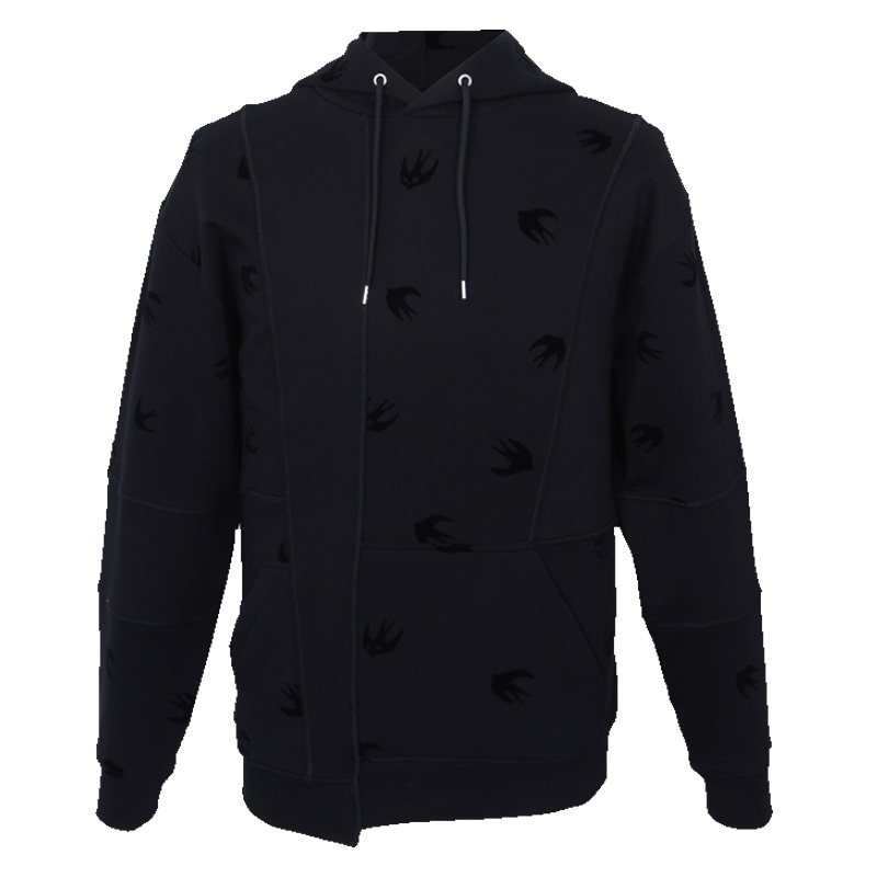 MCQ男士黑色棉质套头连帽卫衣519432 RLH50 1000