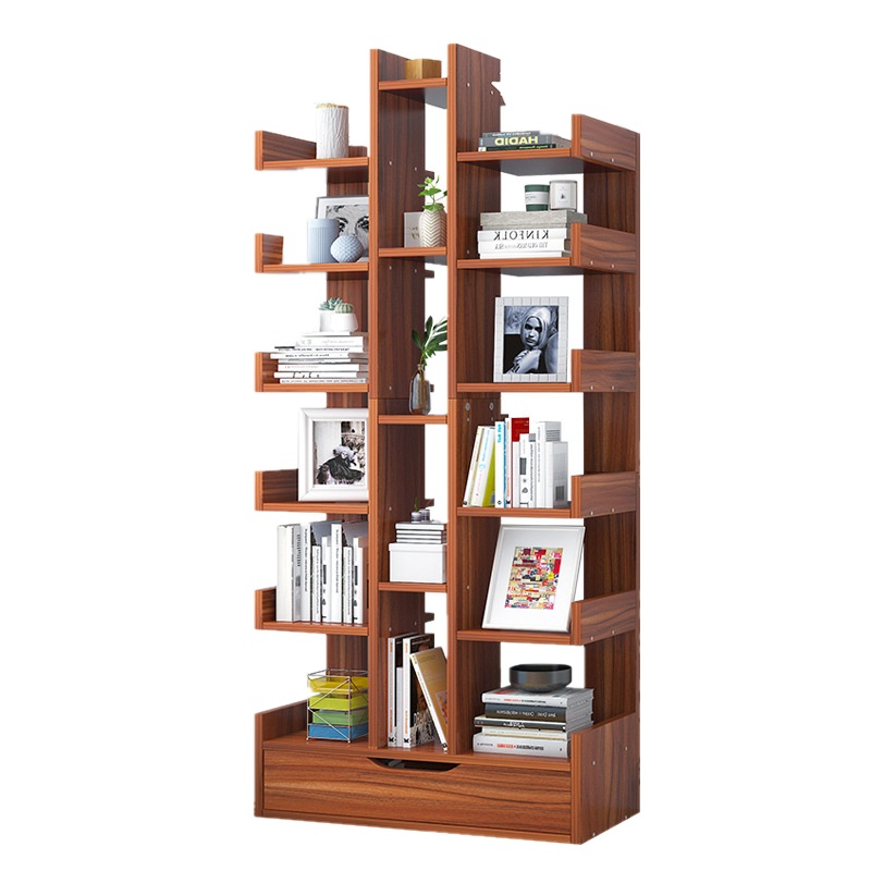 弘拜 书架创意落地置物架 简约现代多功能 小书柜书橱学生多层书架
