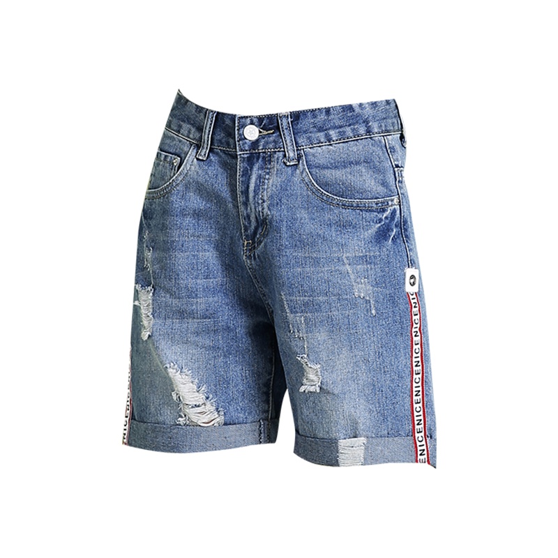 娅丽达女裤2019夏季新款牛仔短裤女宽松阔腿韩版显瘦薄款热裤WI2111