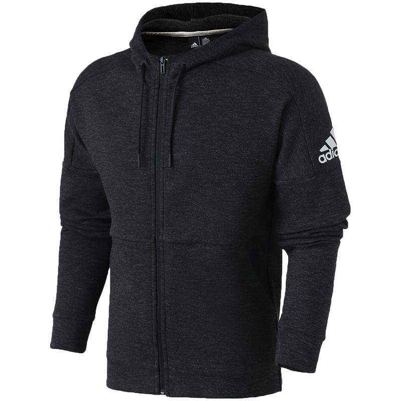 adidas男服夹克外套型格休闲运动服DU1135 L DU1135黑色