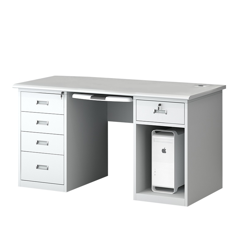 卓澳钢制办公桌财务桌工作台电脑桌五斗一空1200*600mm