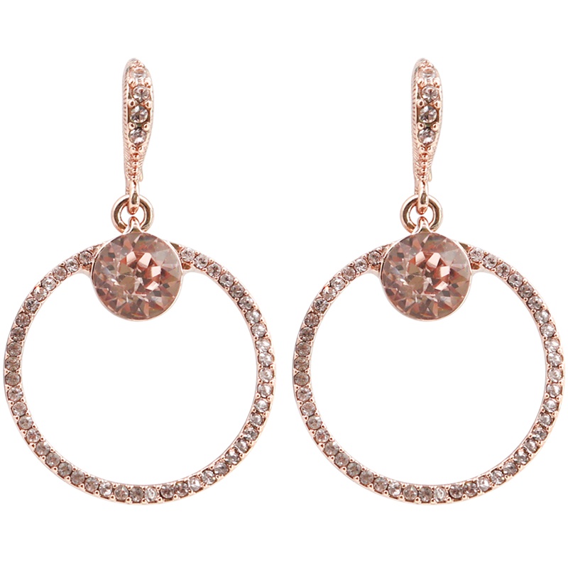 Givenchy 纪梵希 圆环满钻式耳环耳坠耳饰 玫瑰金