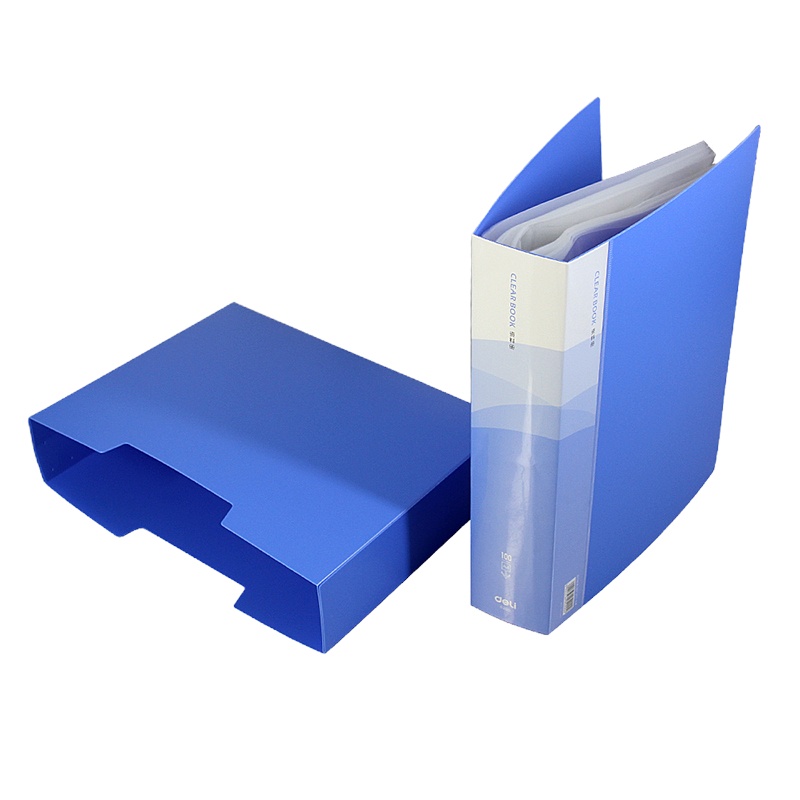 得力5200 A4/100页高档加厚大容量资料册 插袋活页文件夹 文件收纳册 办公用品