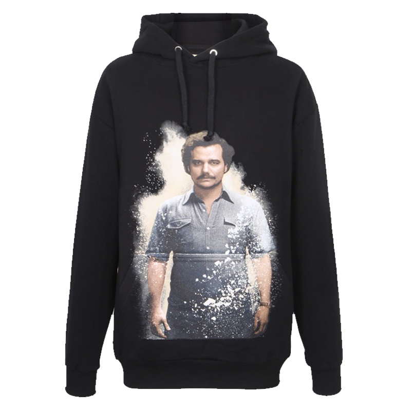 IH NOM UH NIT男士黑色棉质套头连帽卫衣NUS18463 009 BLACK