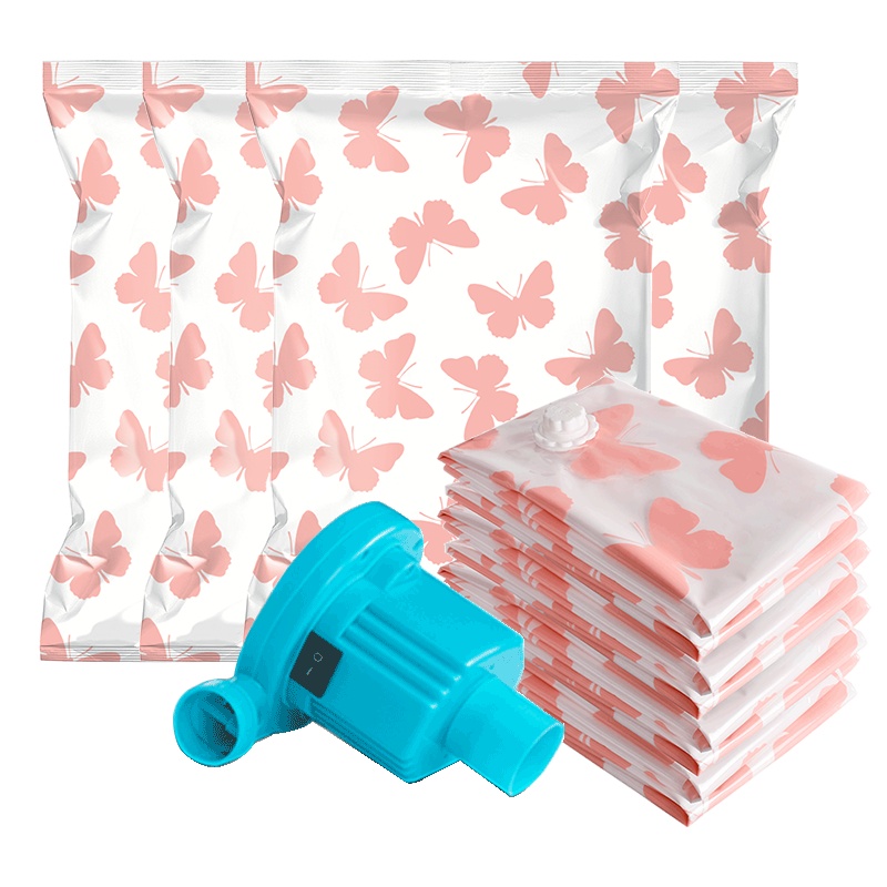 抽真空压缩袋收纳袋被子整理大号棉被特大号衣物加厚电泵衣服整理8只装送电泵