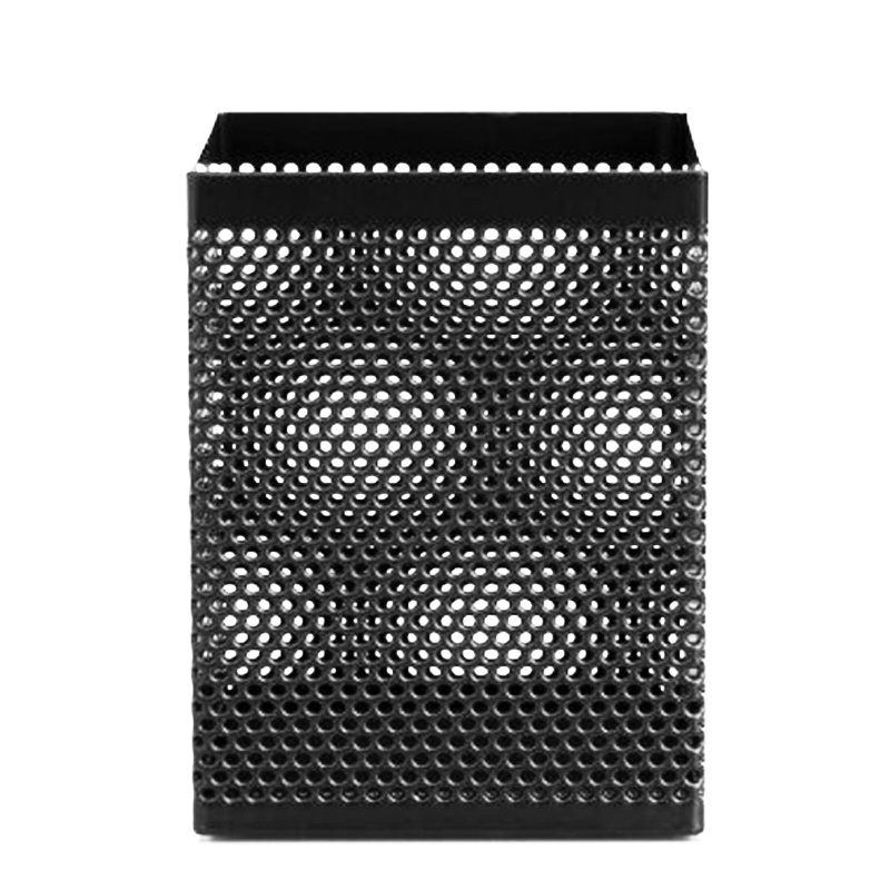 得力 deli 908笔筒 金属铁网笔插 方形加厚笔筒 桌面收纳办公 简约时尚